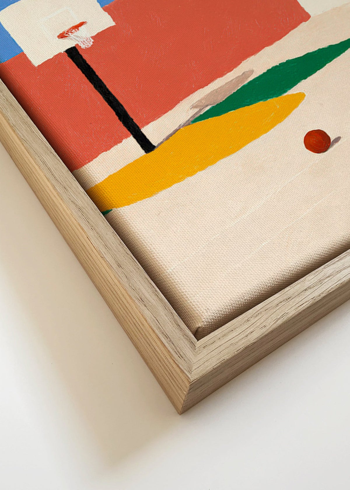 Arte sportiva: campo minimal con palla