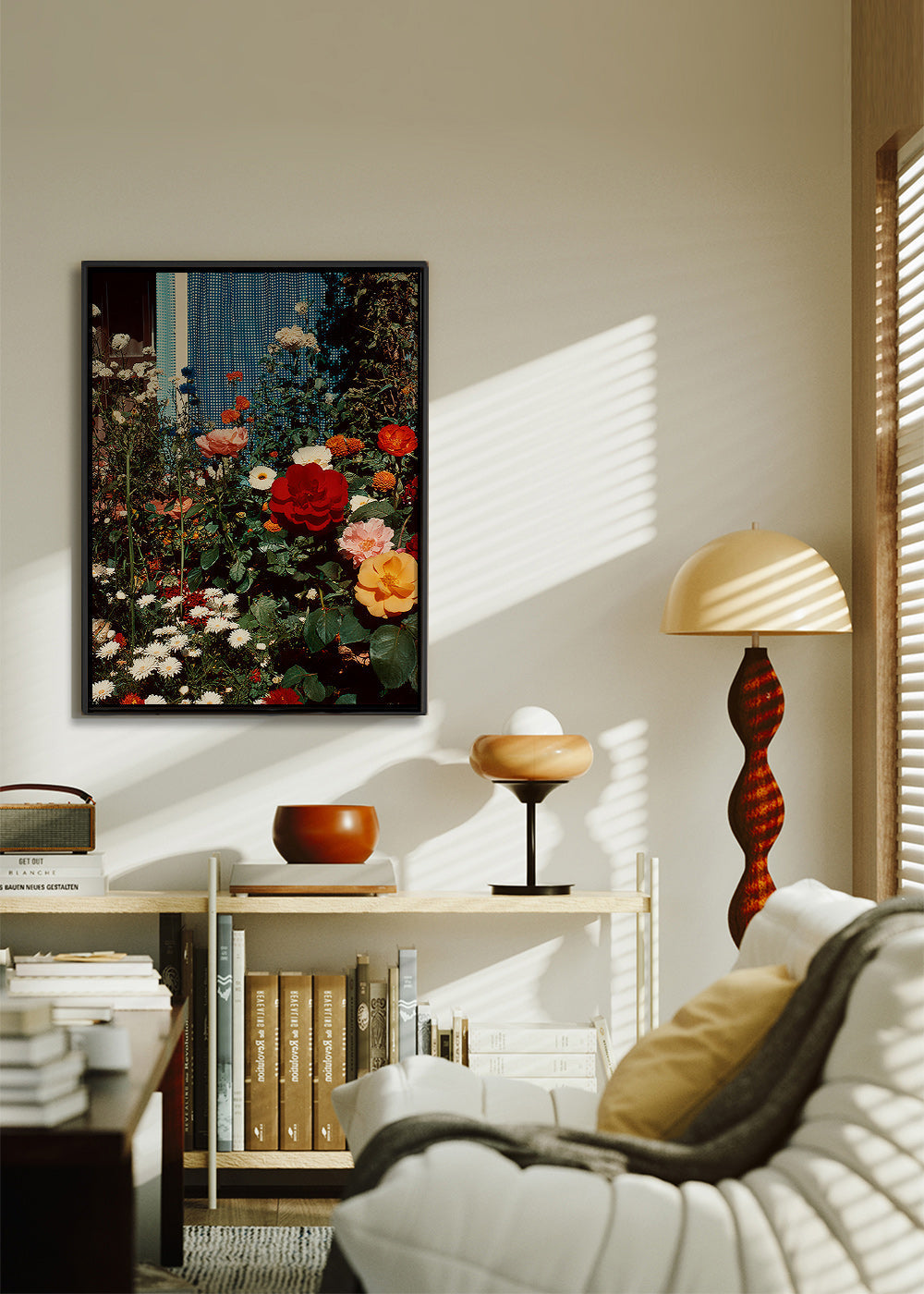 Stampa botanica: giardino in fiore