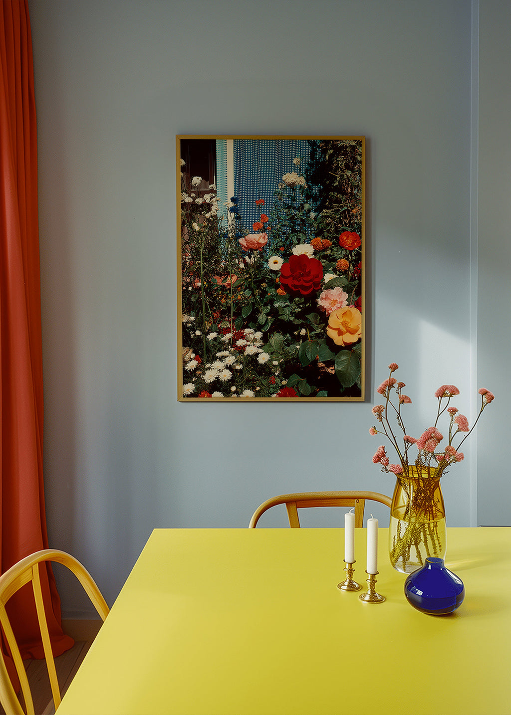 Stampa botanica: giardino in fiore