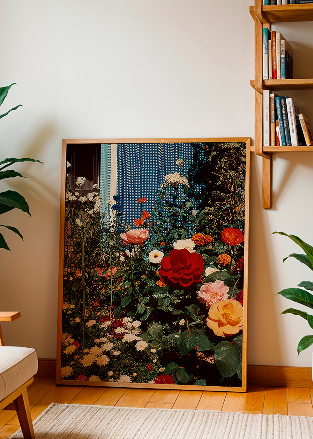 Stampa botanica: giardino in fiore