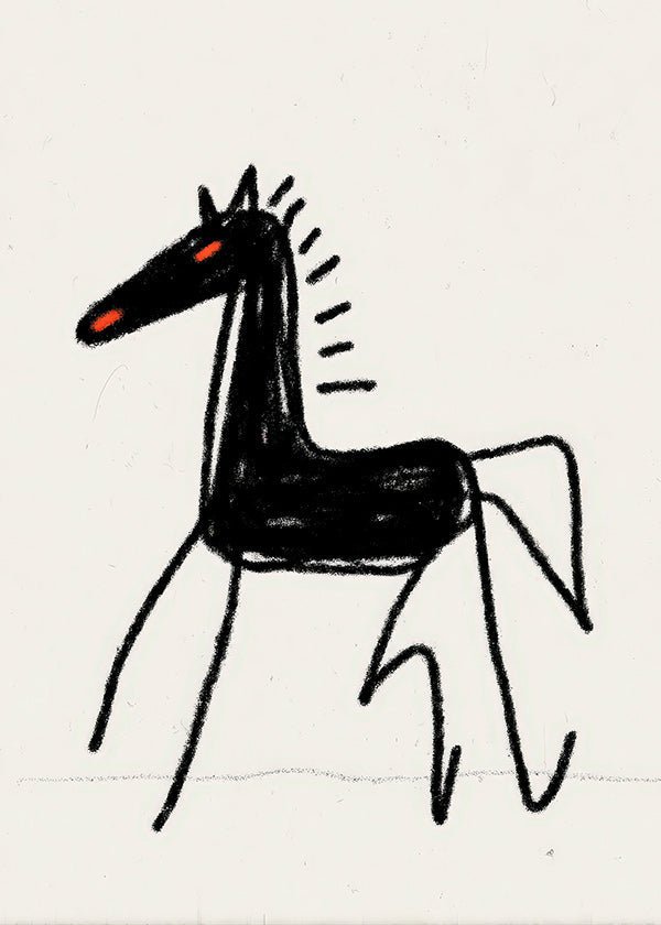 Schizzo cavallo nero