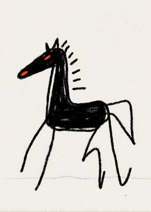 Schizzo cavallo nero