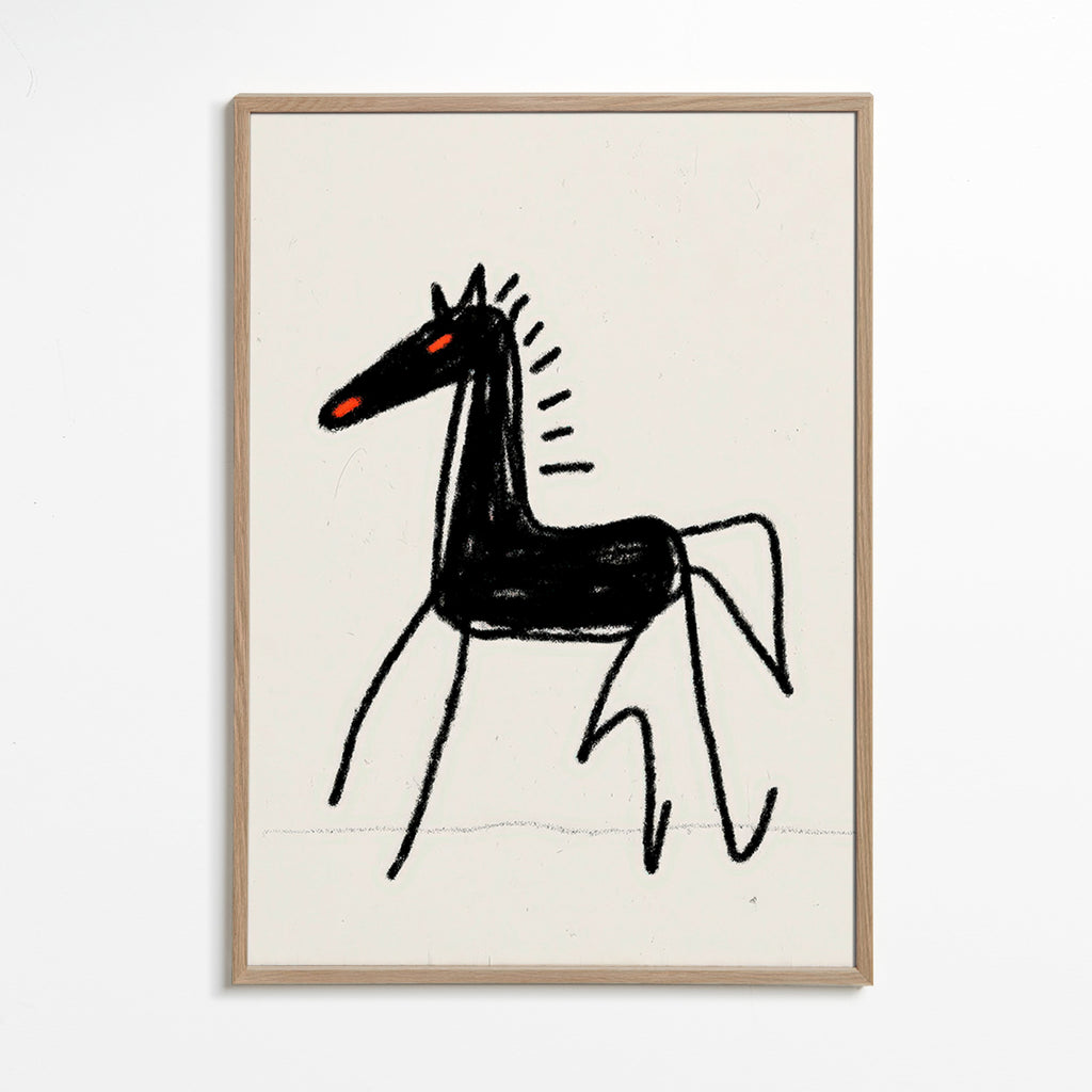 Schizzo cavallo nero