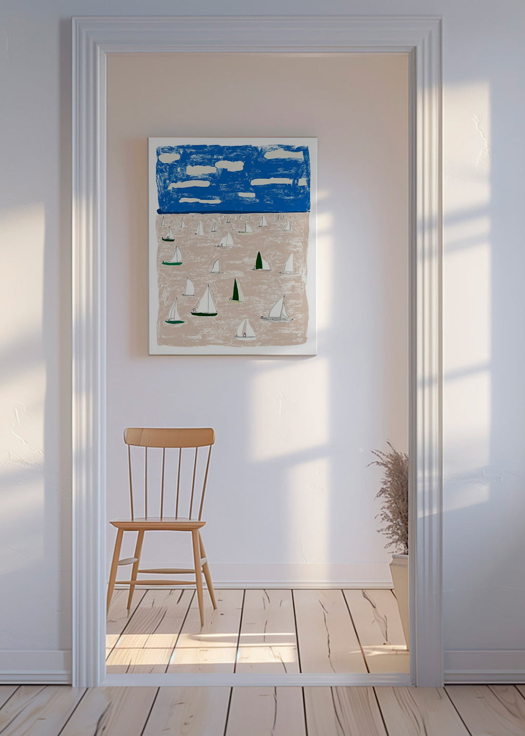 Arte paesaggistica con velerii
