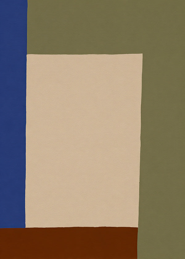 Quadro geometrico con rettangolo beige