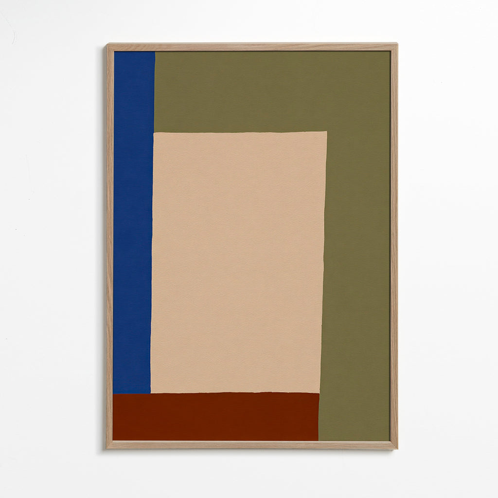 Quadro geometrico con rettangolo beige
