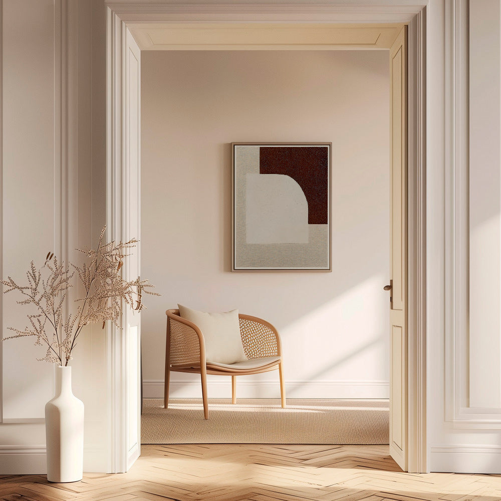 Quadro astratto ad arco con trama