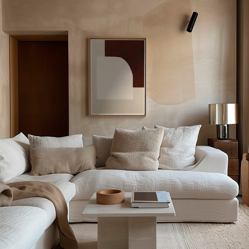 Quadro astratto ad arco con trama