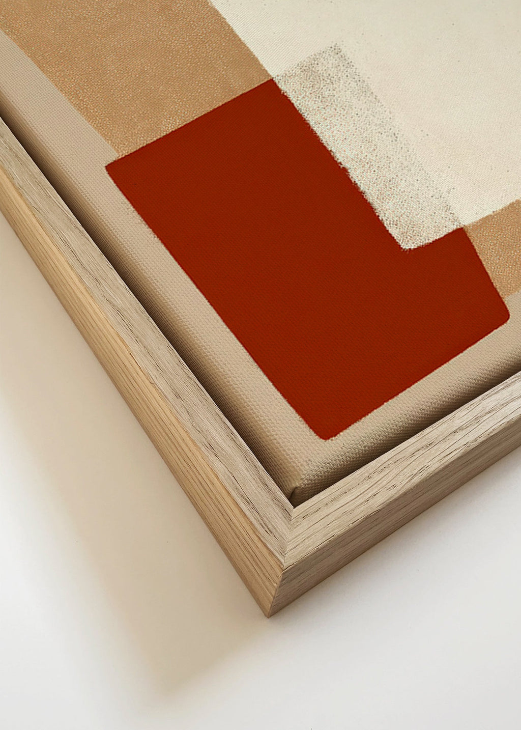 Quadro geometrico con blocchi di toni terra