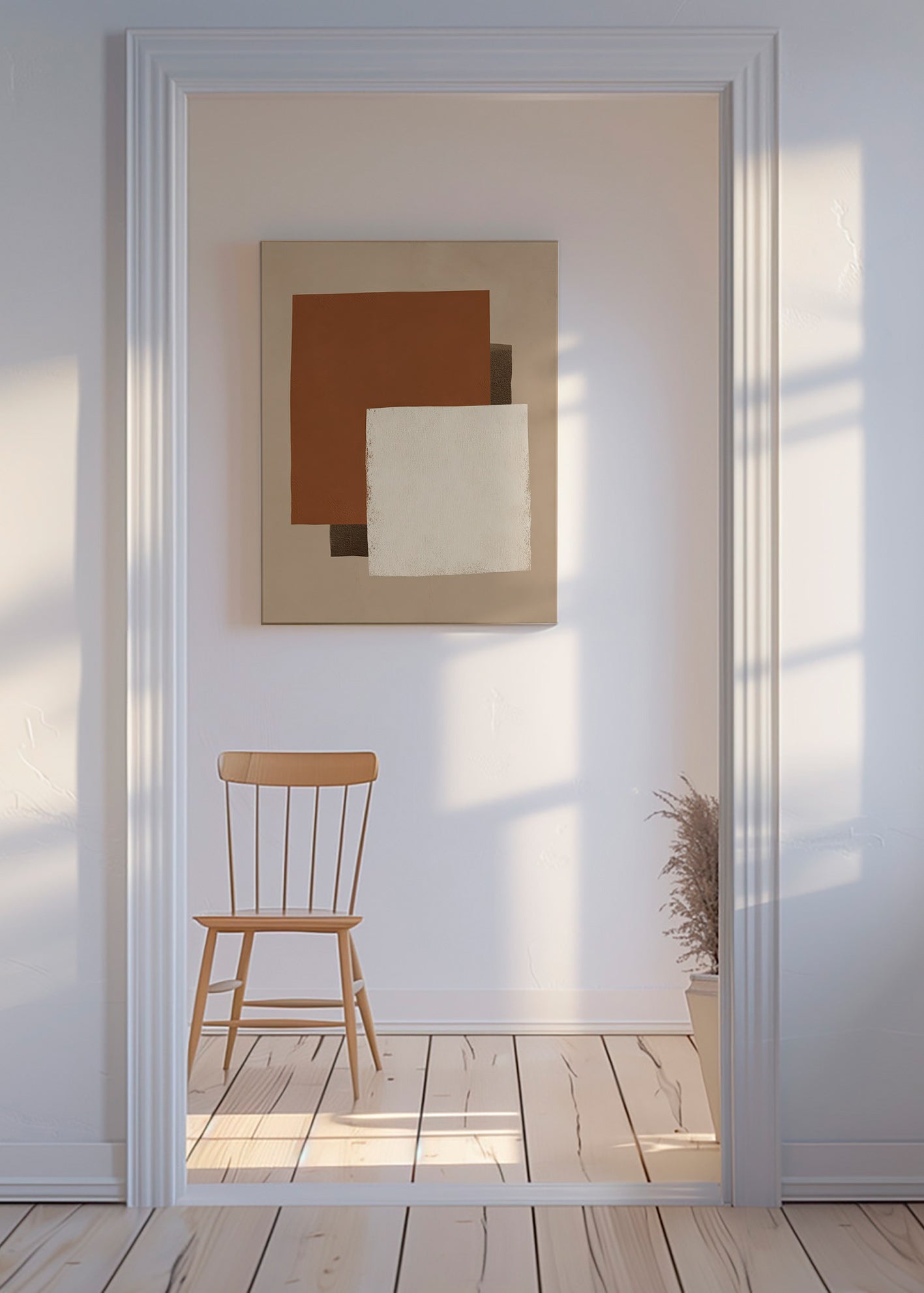 Quadro geometrico toni della terra
