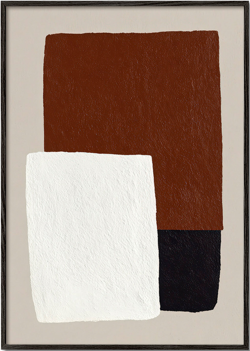 Design minimal con blocchi marrone e bianco