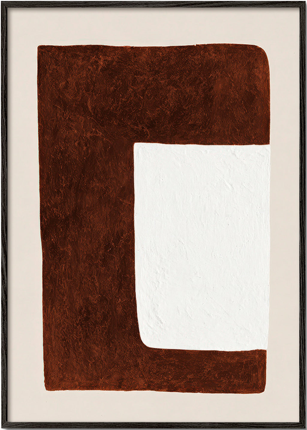 Quadro astratto: Forma cioccolato minimal
