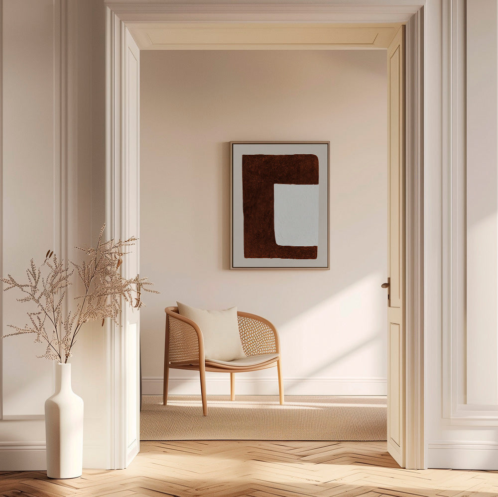 Quadro astratto: Forma cioccolato minimal