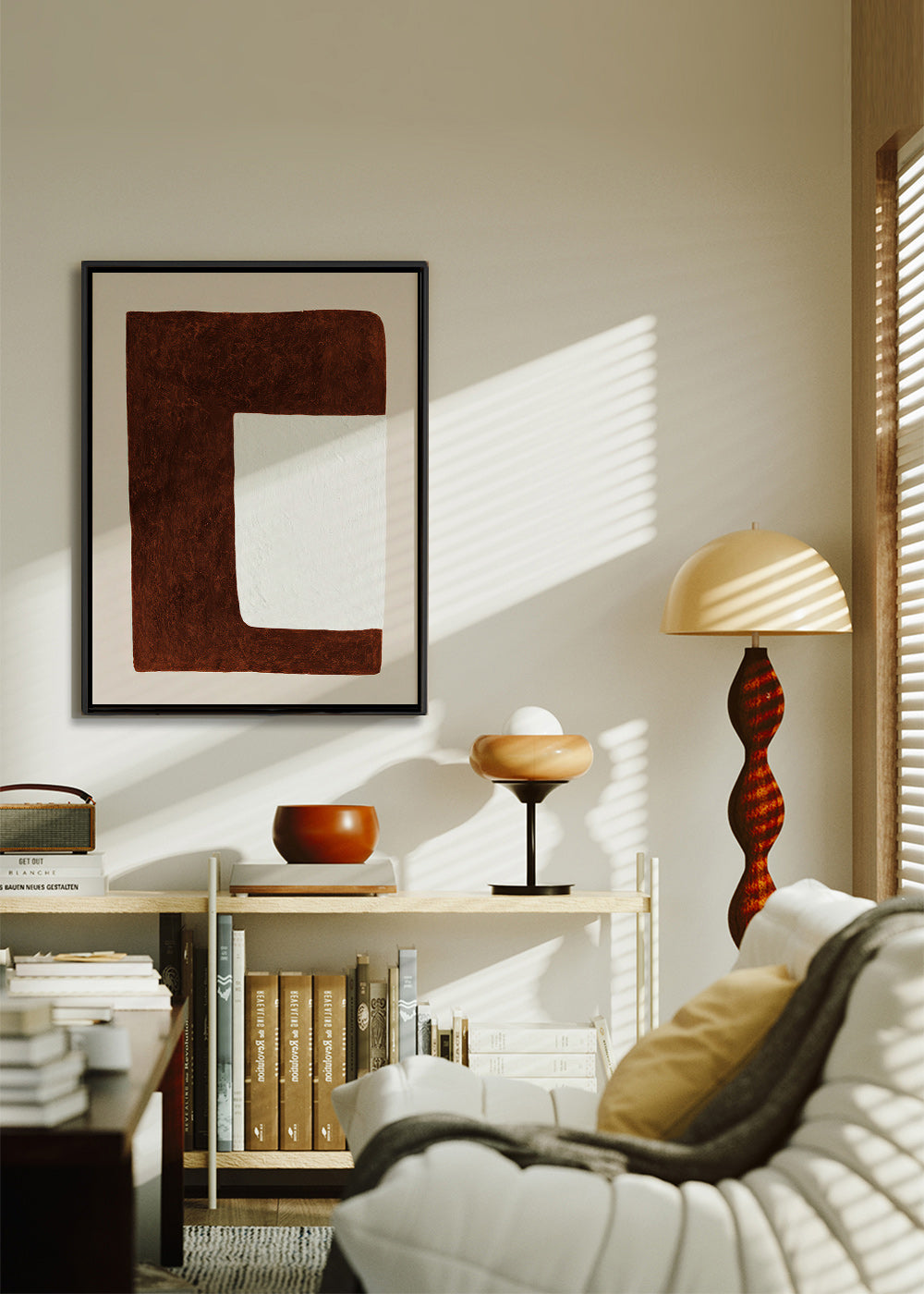 Quadro astratto: Forma cioccolato minimal