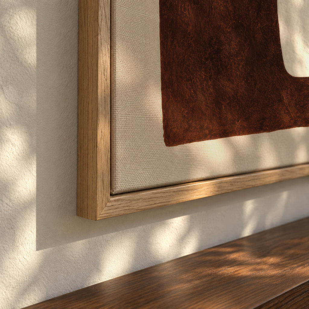 Chocolate Form - Framed canvas detail