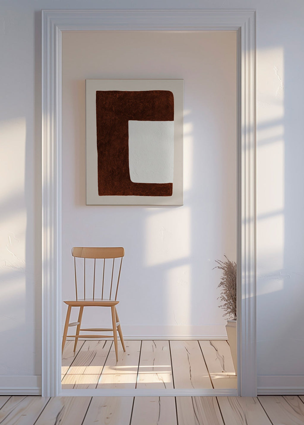 Quadro astratto: Forma cioccolato minimal
