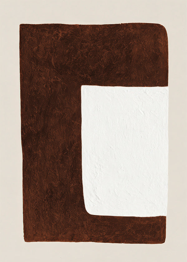 Quadro astratto: Forma cioccolato minimal