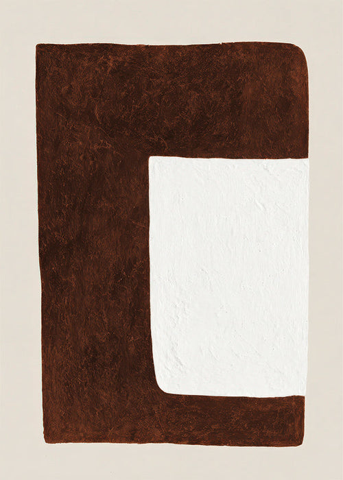 Quadro astratto: Forma cioccolato minimal