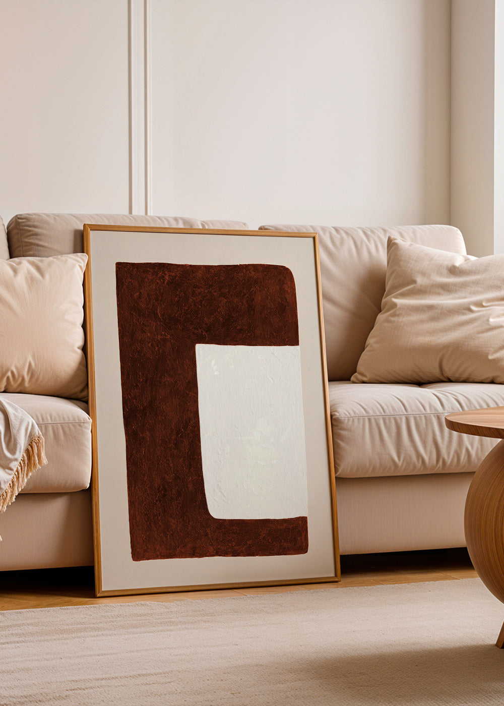 Quadro astratto: Forma cioccolato minimal