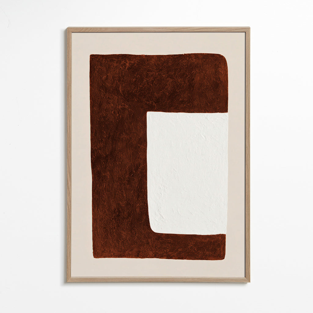 Quadro astratto: Forma cioccolato minimal