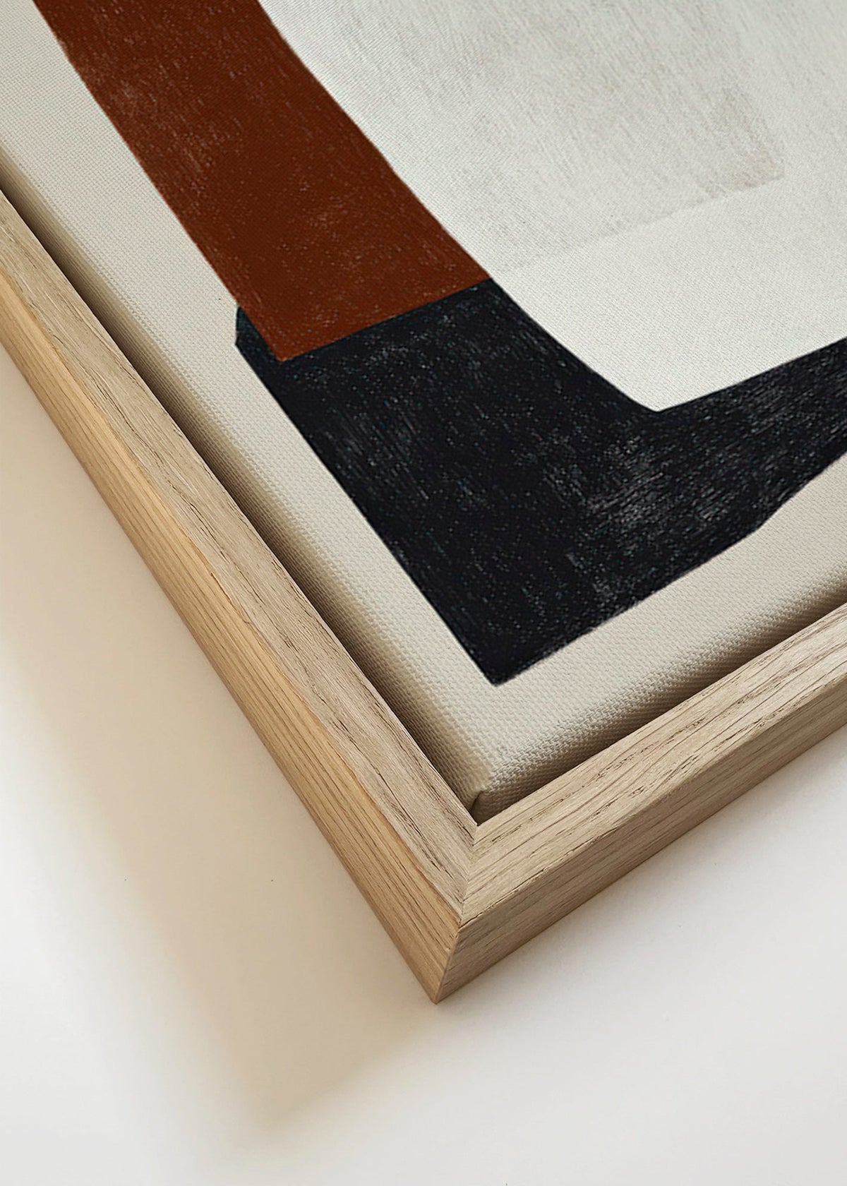 Quadro geometrico con blocchi in toni terra