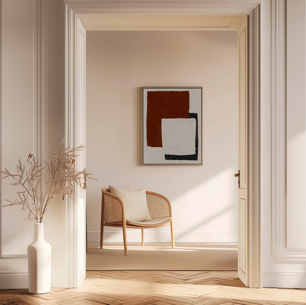Quadro astratto con blocchi Rust