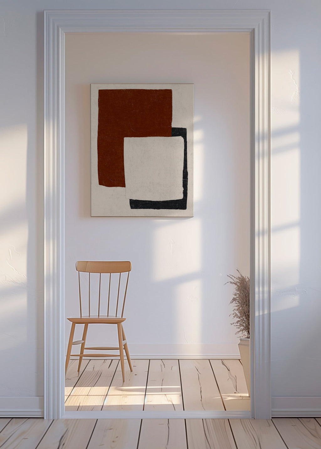Quadro astratto con blocchi Rust