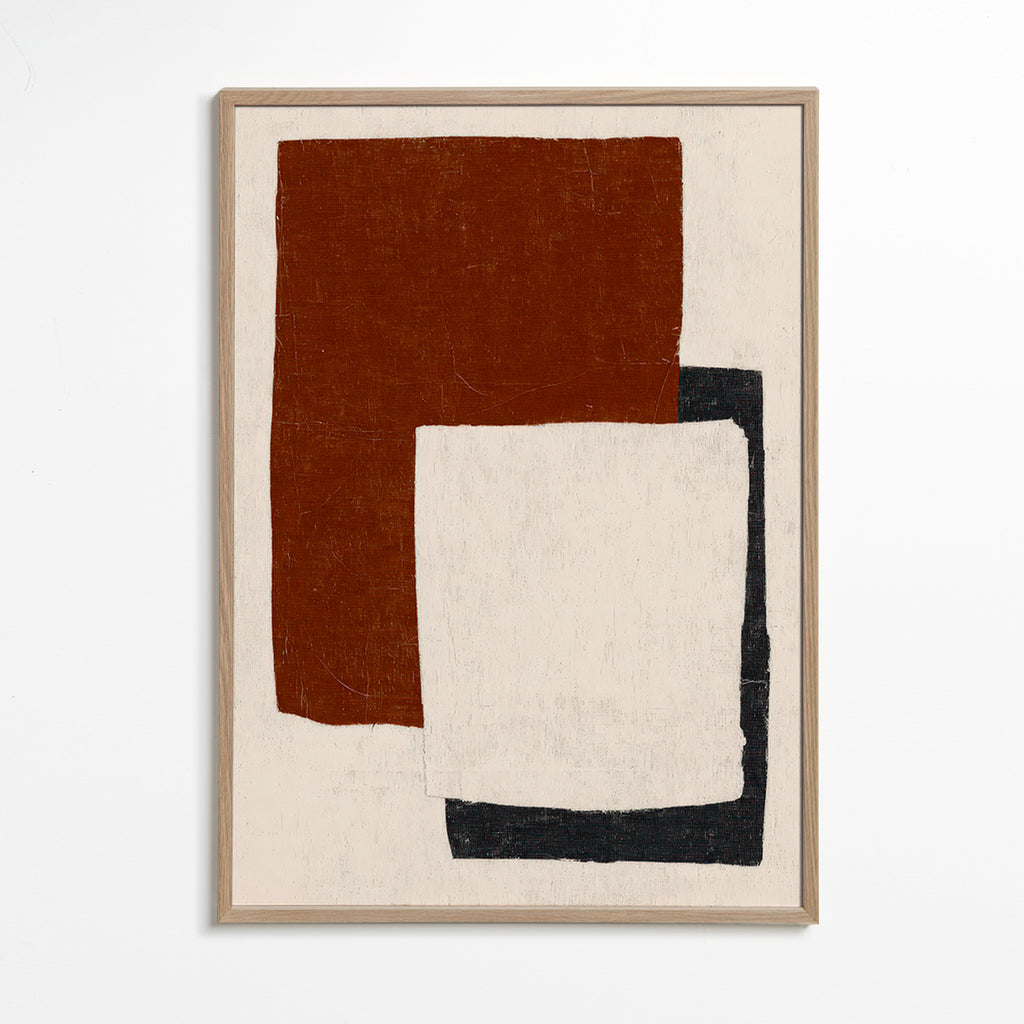 Quadro astratto con blocchi Rust