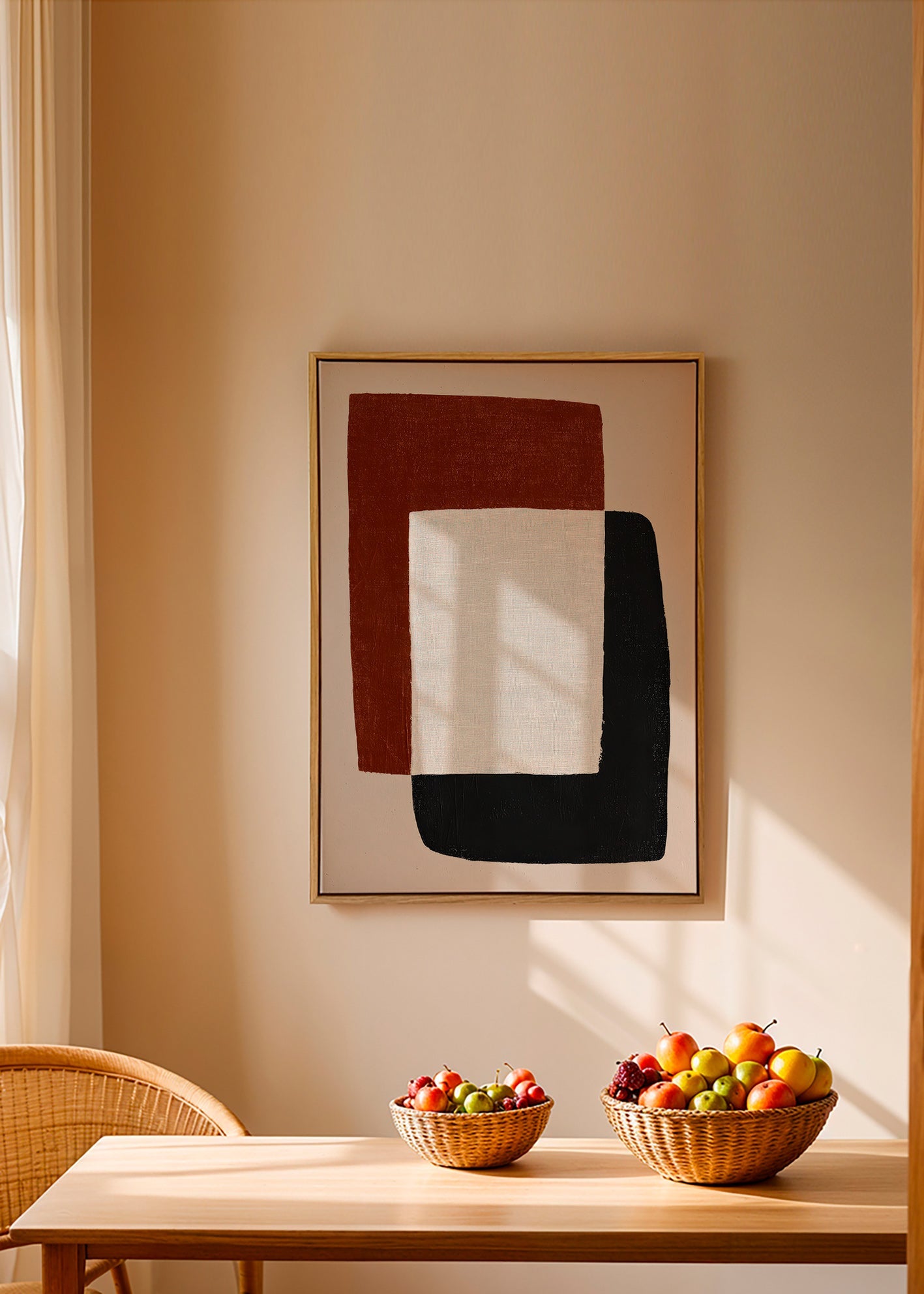 Quadro minimalista con forme sovrapposte