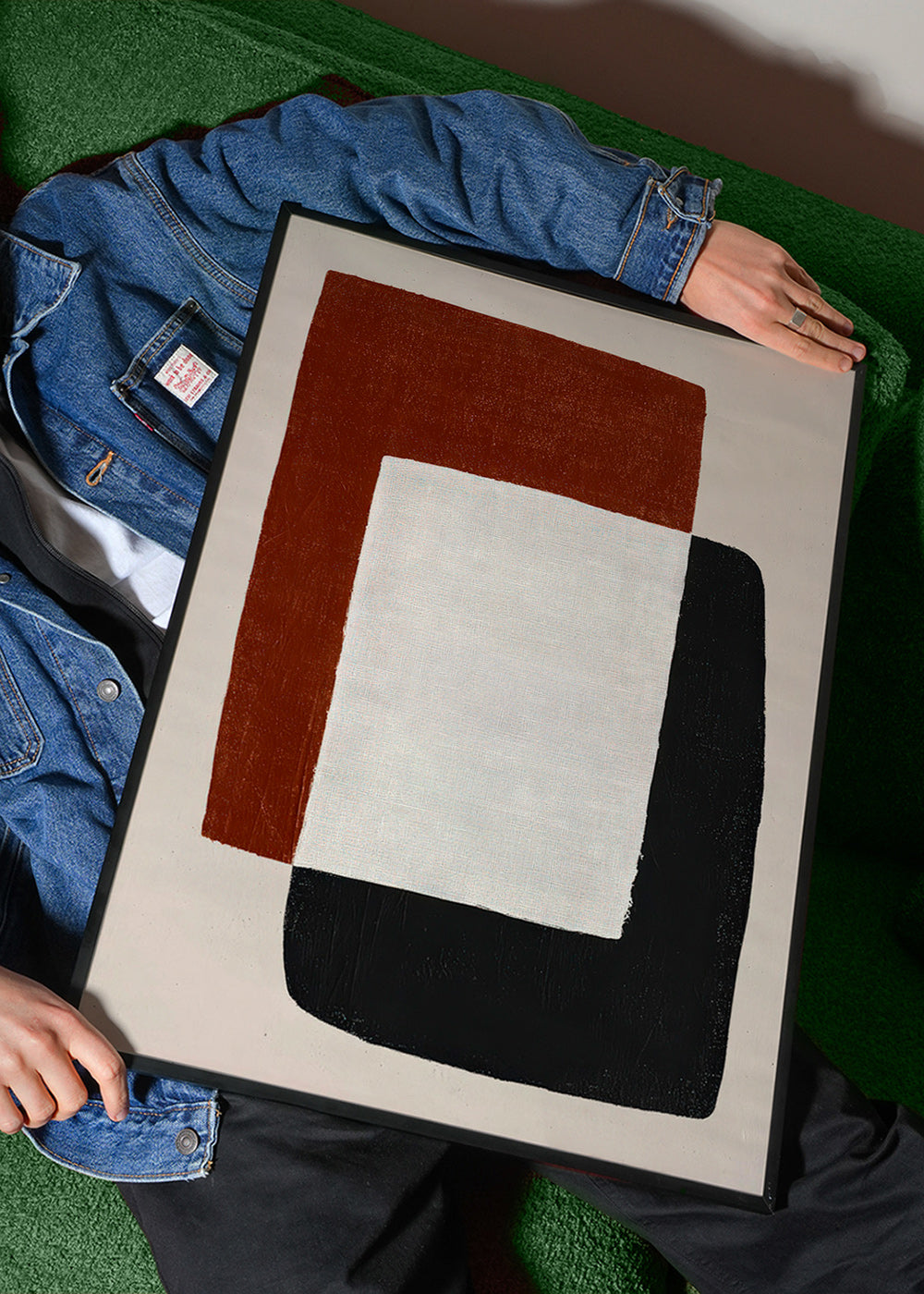 Quadro minimalista con forme sovrapposte
