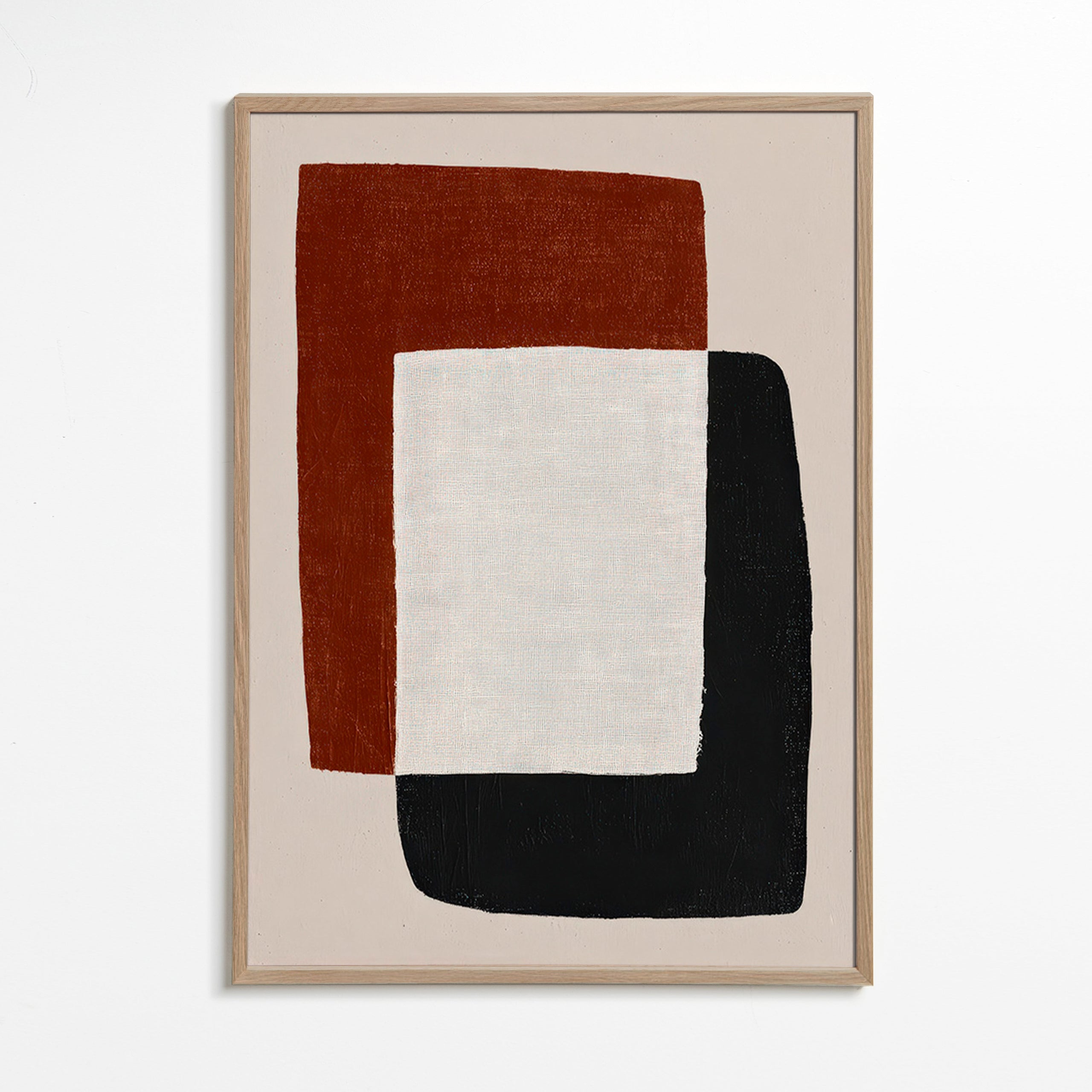 Quadro minimalista con forme sovrapposte