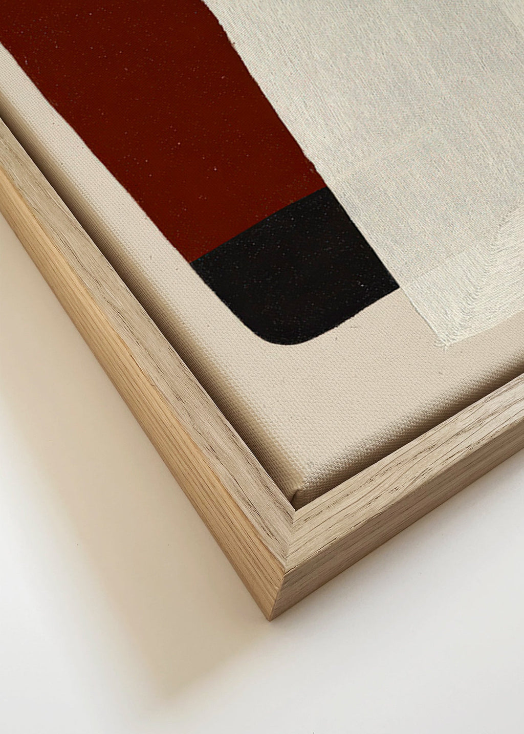 Quadro astratto blocchi terra e bianco