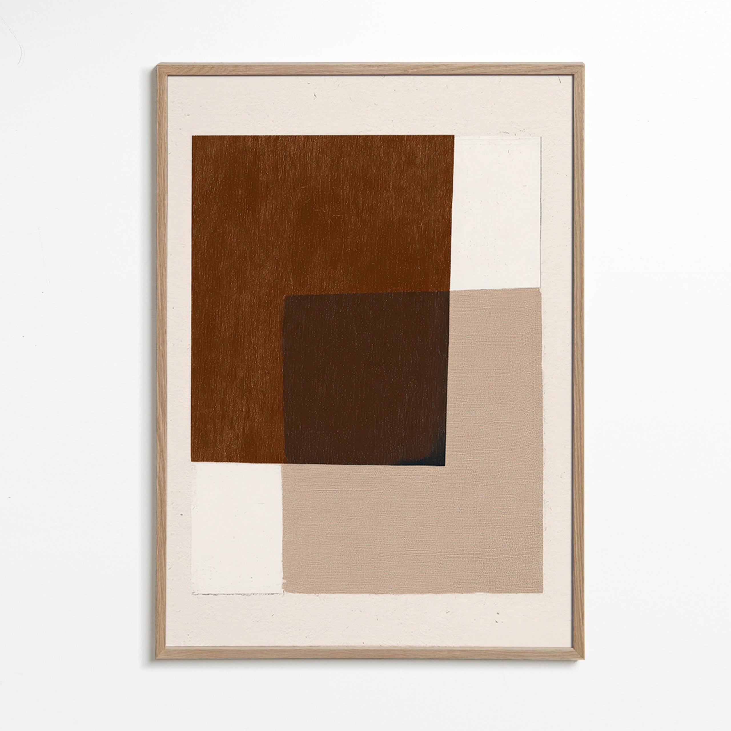 Design minimal con blocchi terrosi sovrapposti