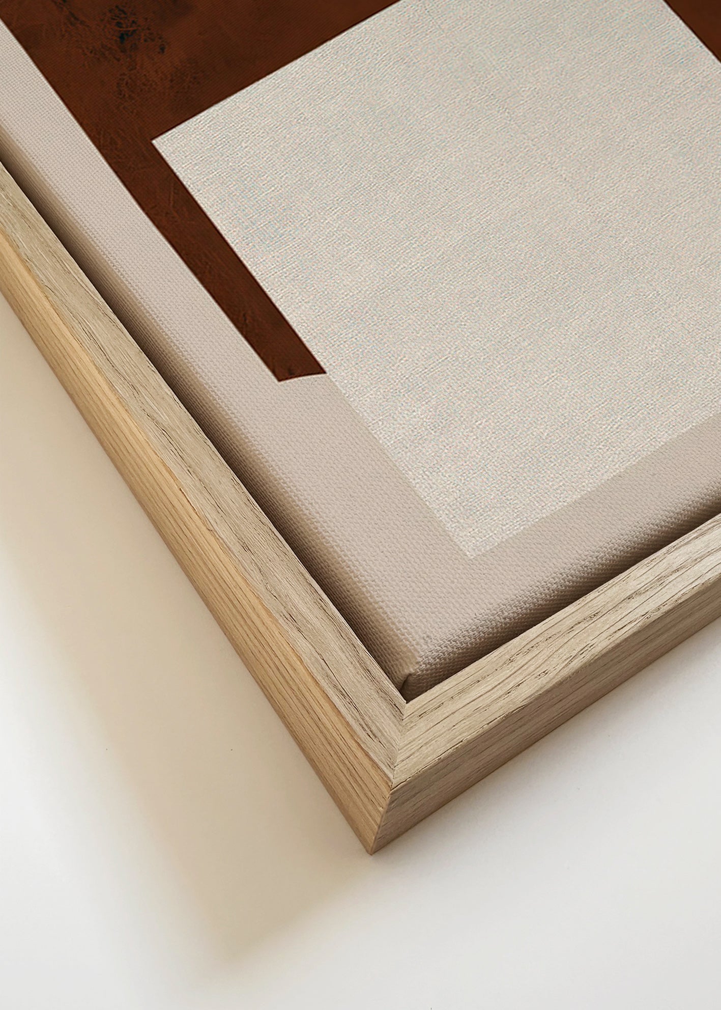 Design minimalista con forme marroni e crema