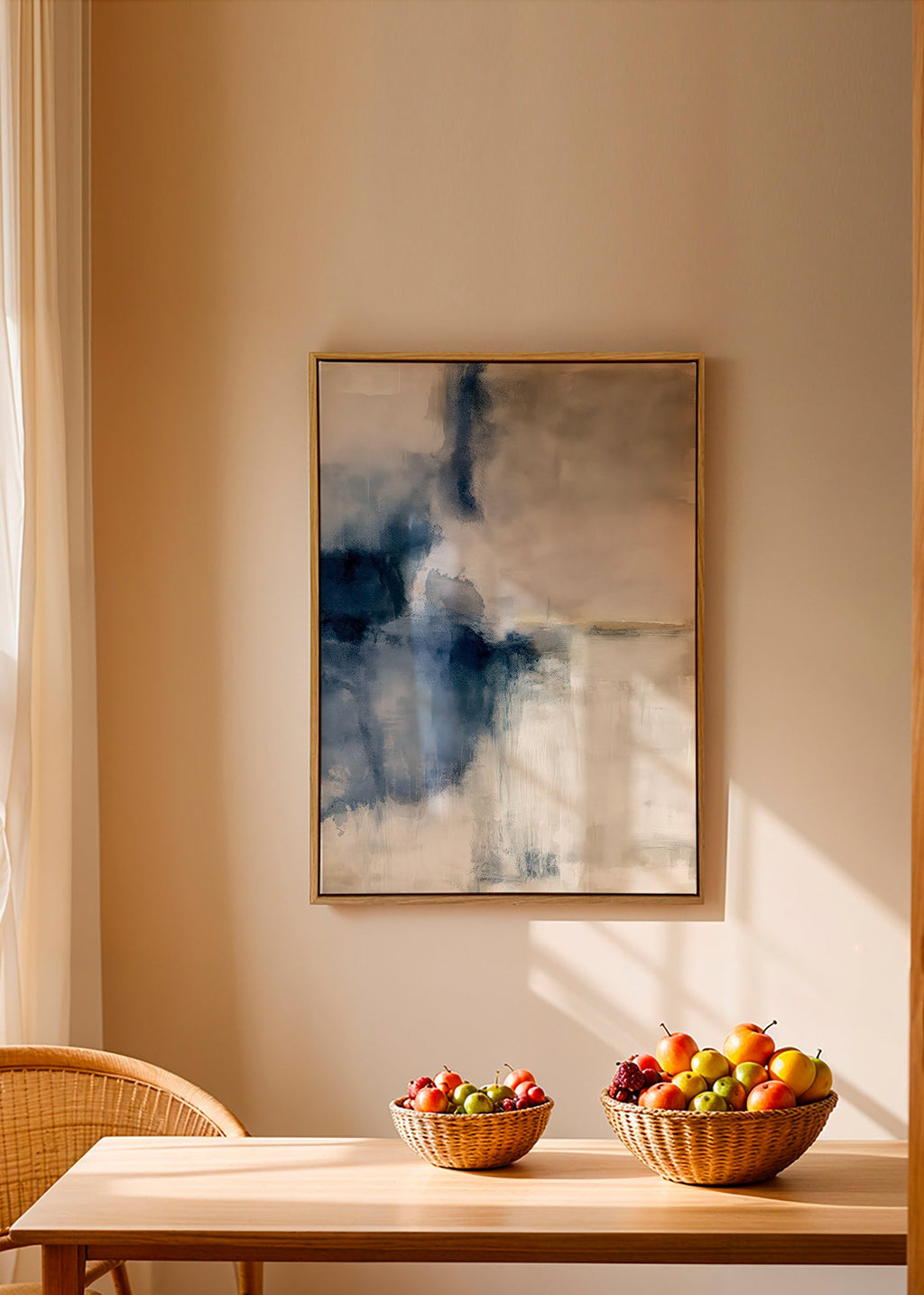 Quadro astratto Nebbia blu