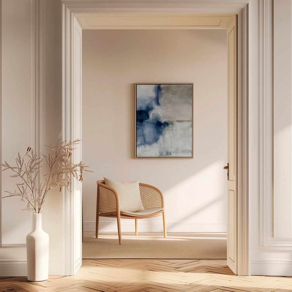 Quadro astratto Nebbia blu