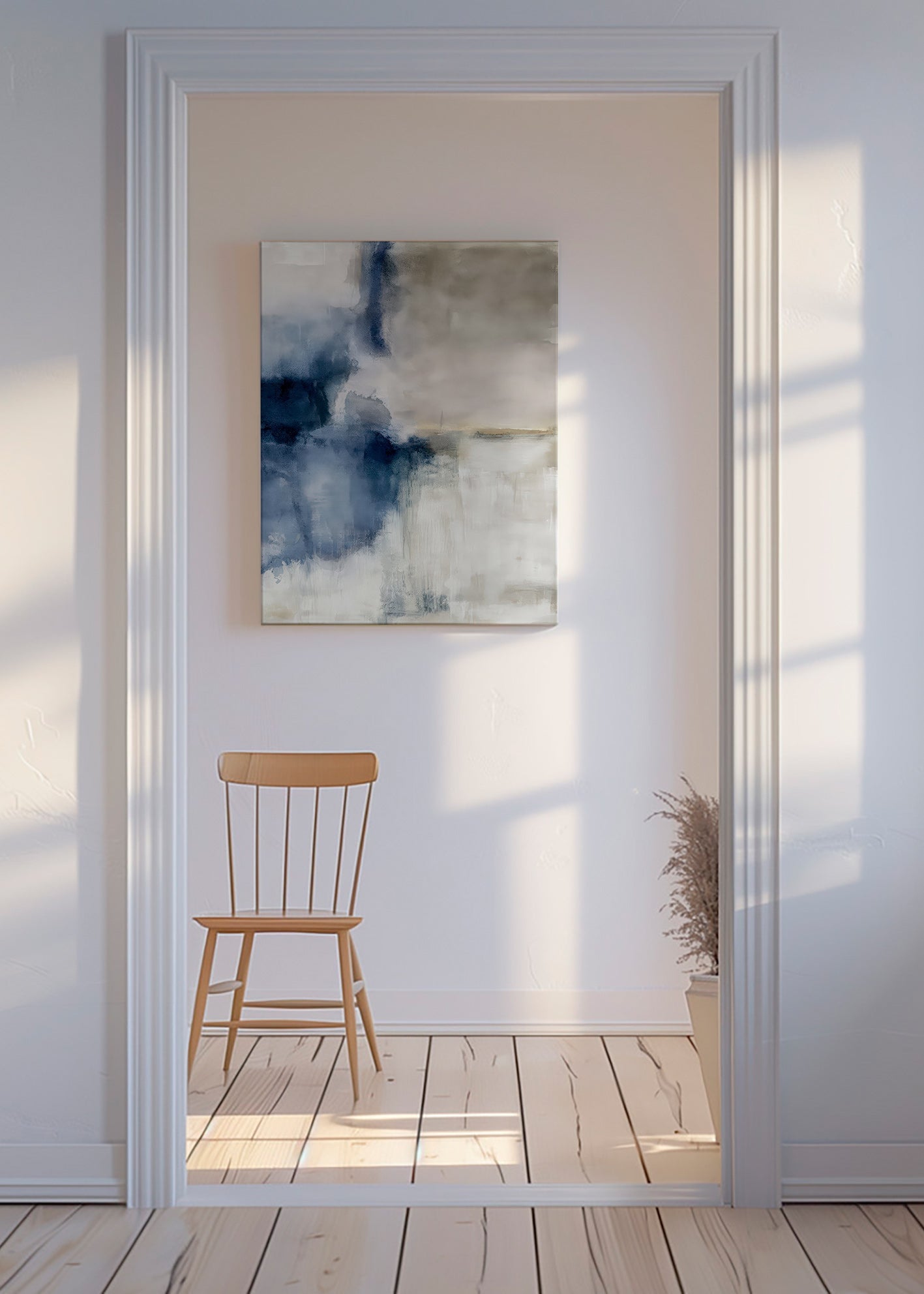 Quadro astratto Nebbia blu