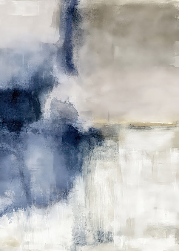 Quadro astratto Nebbia blu