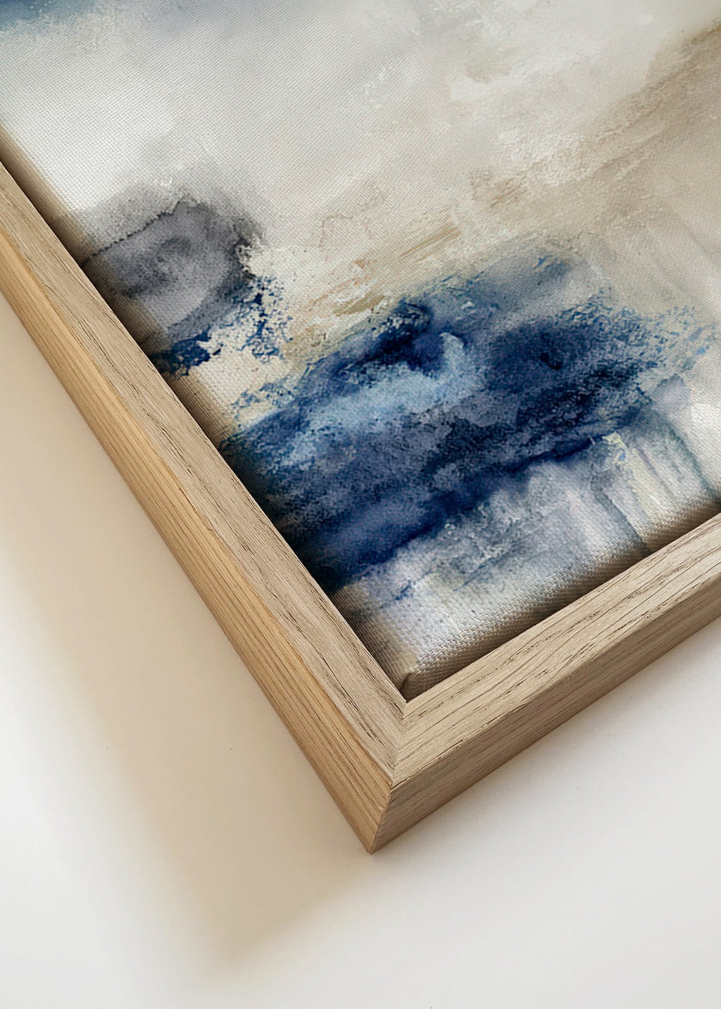 Quadro astratto blu e beige