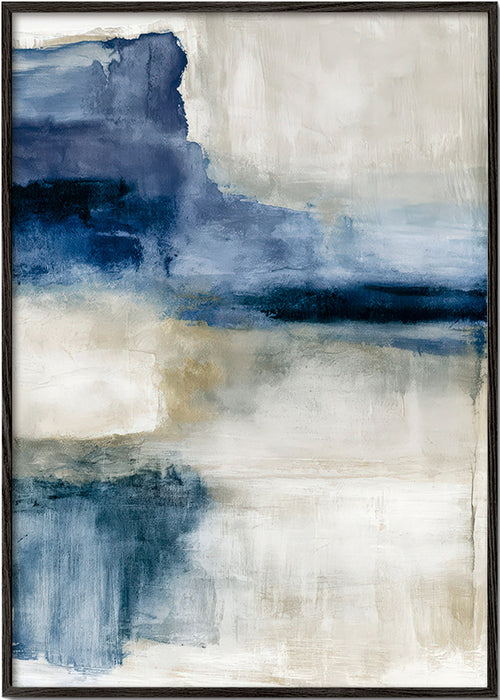 Quadro astratto: lago e nebbia