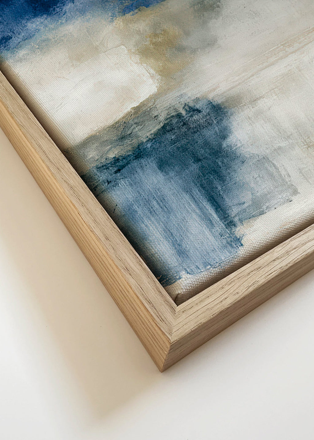 Quadro astratto: lago e nebbia