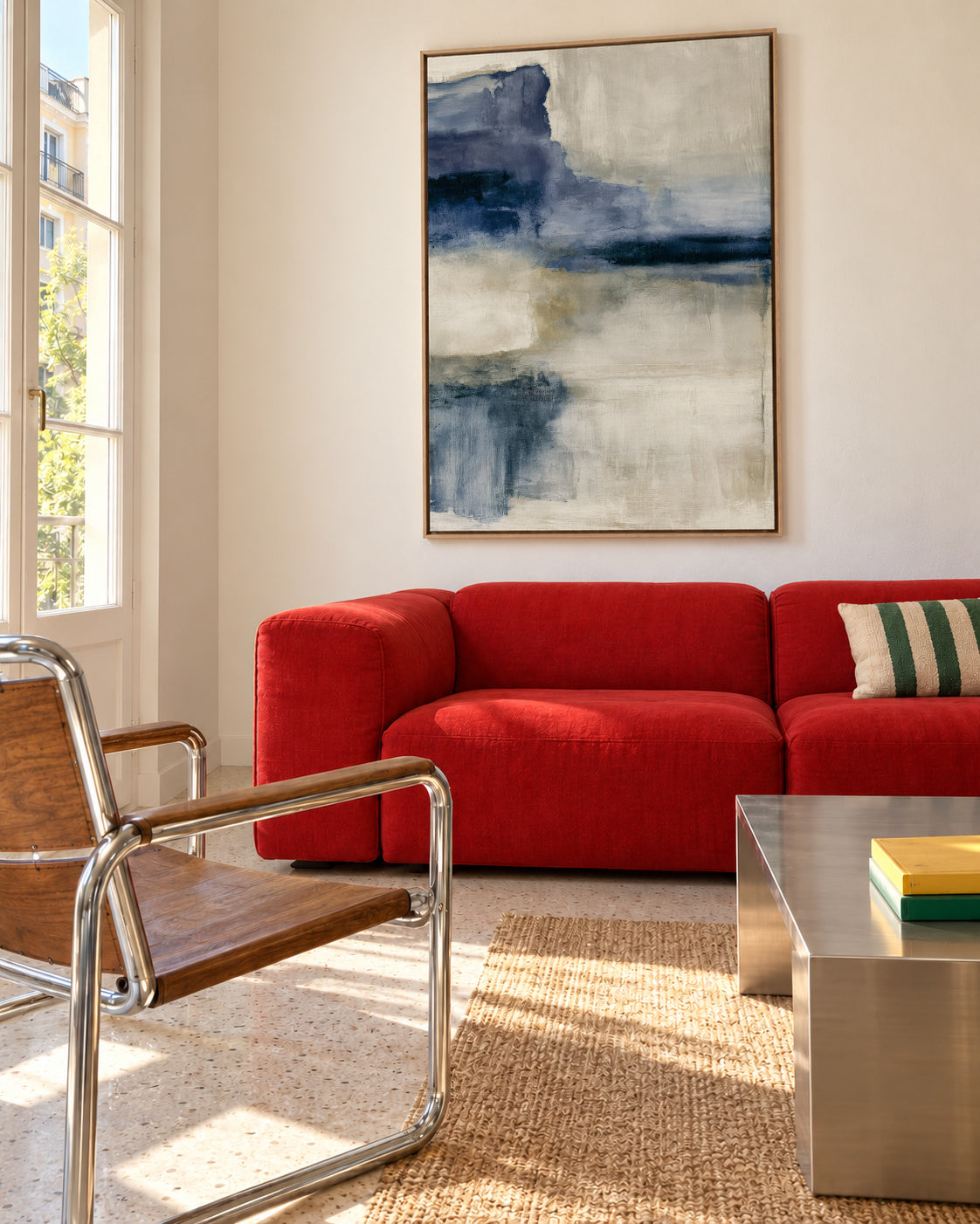Silent Lake - Framed canvas in an interior