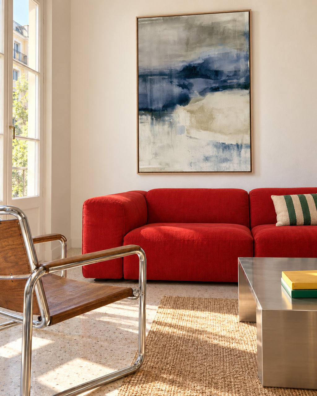 Winter Fog - Framed canvas in an interior