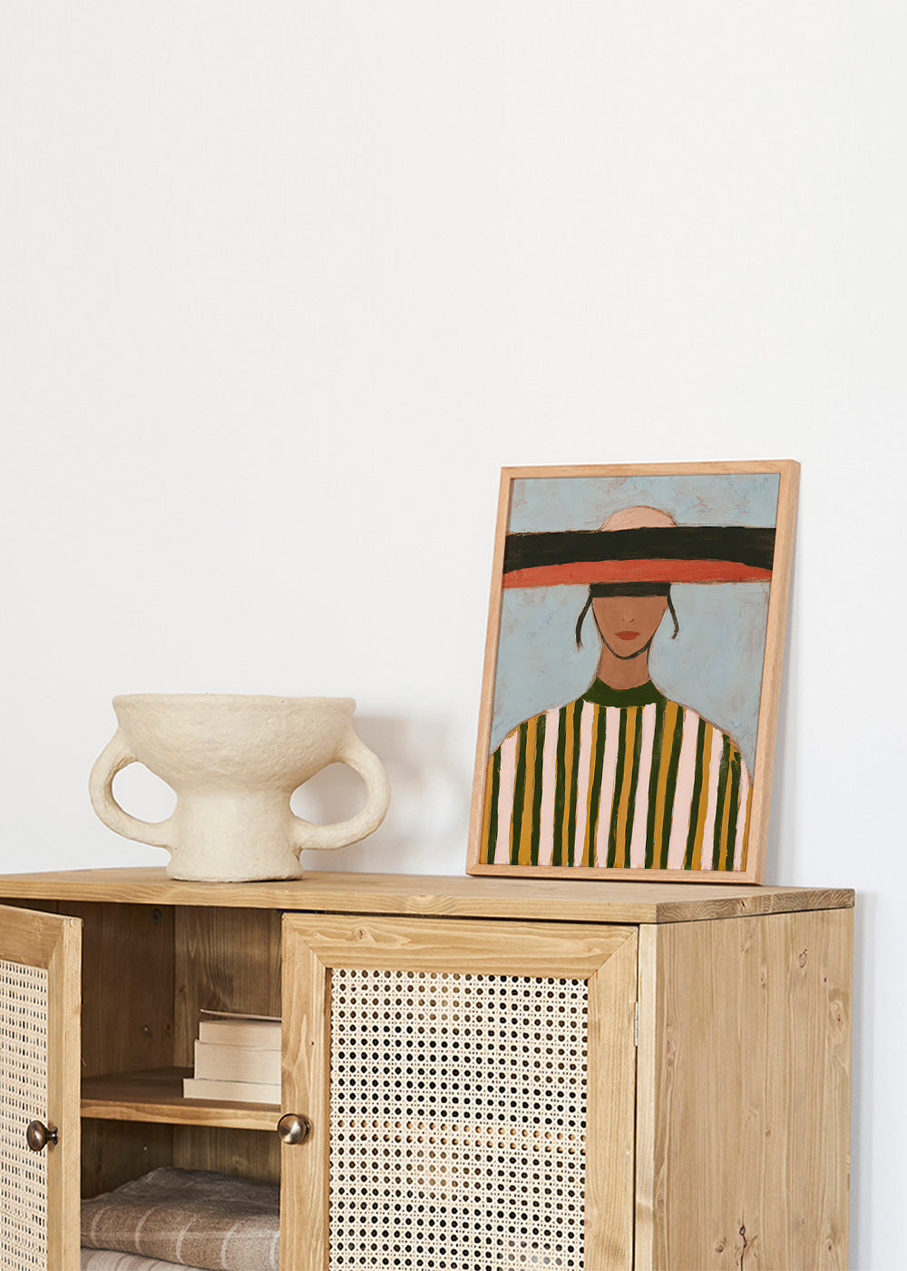 Illustrazione di figura con cappello a tesa larga