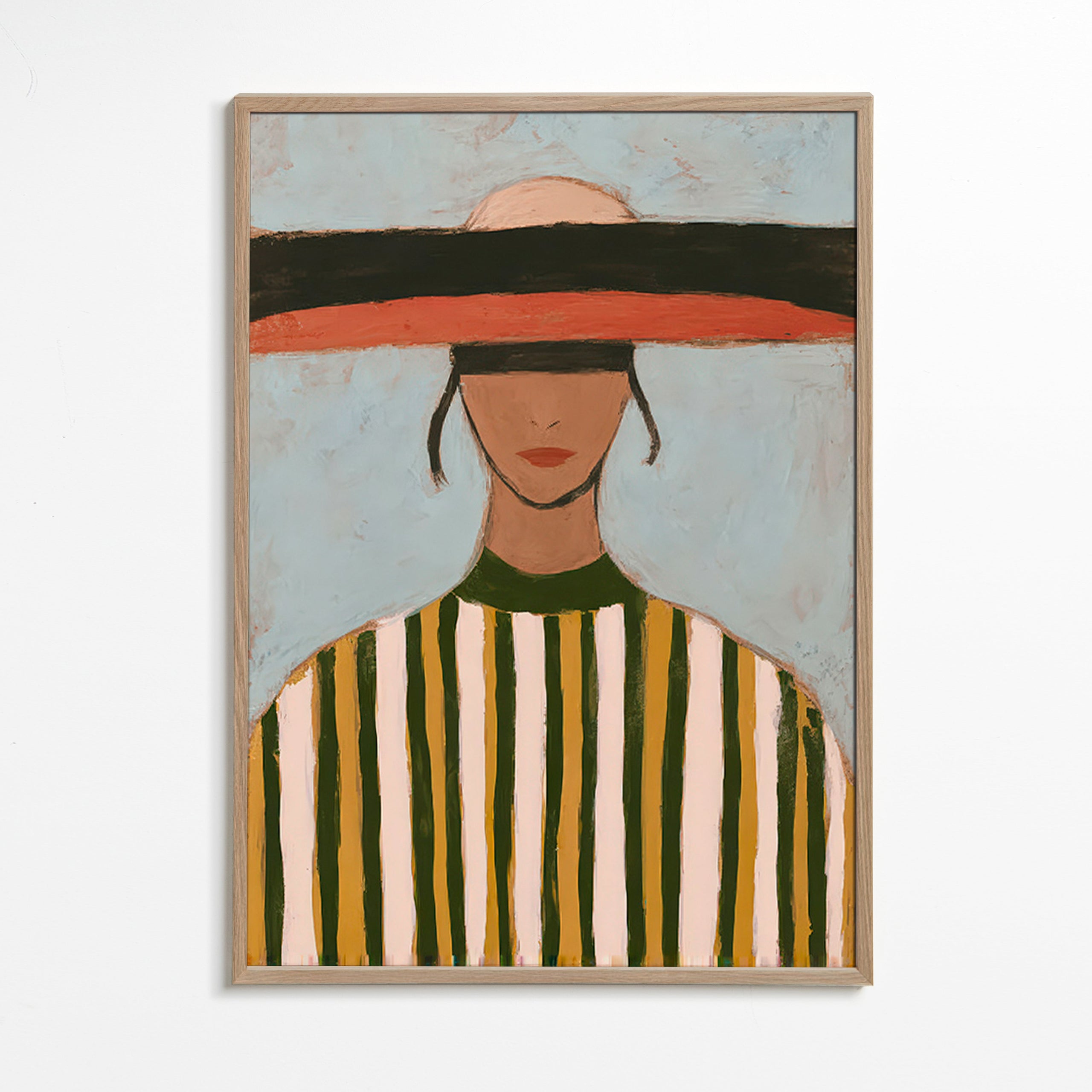 Illustrazione di figura con cappello a tesa larga