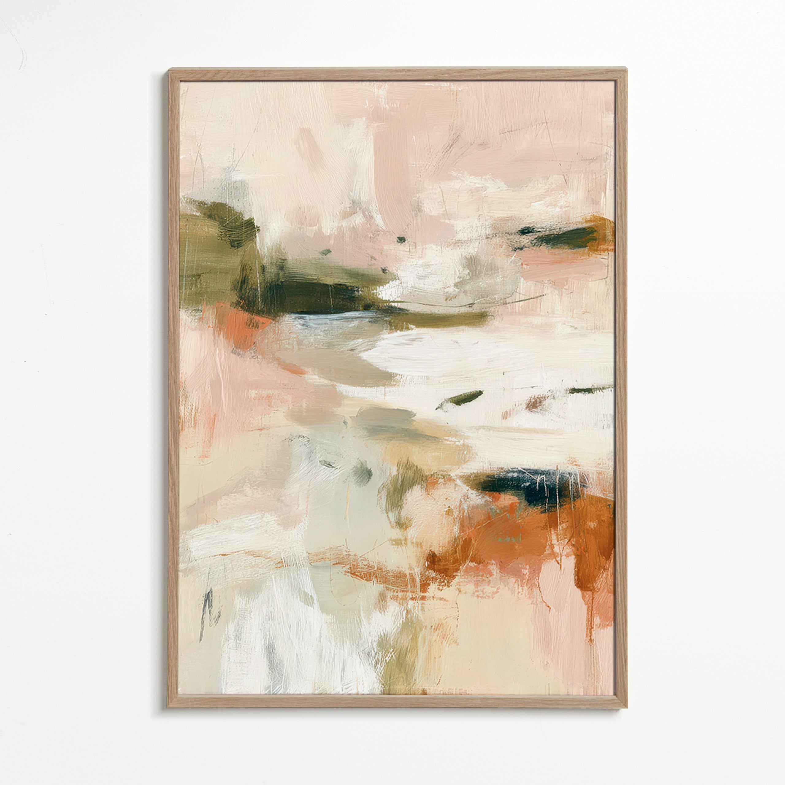 Quadro paesaggio astratto toni terrosi