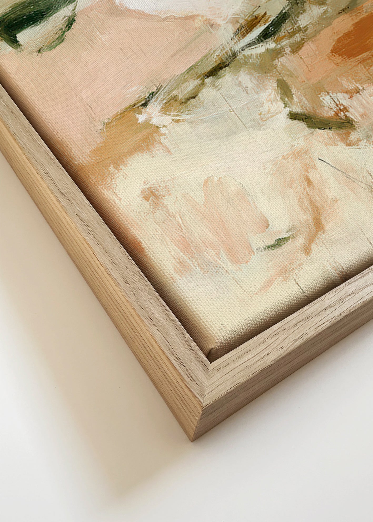 Stampa botanica astratta in rosa e beige