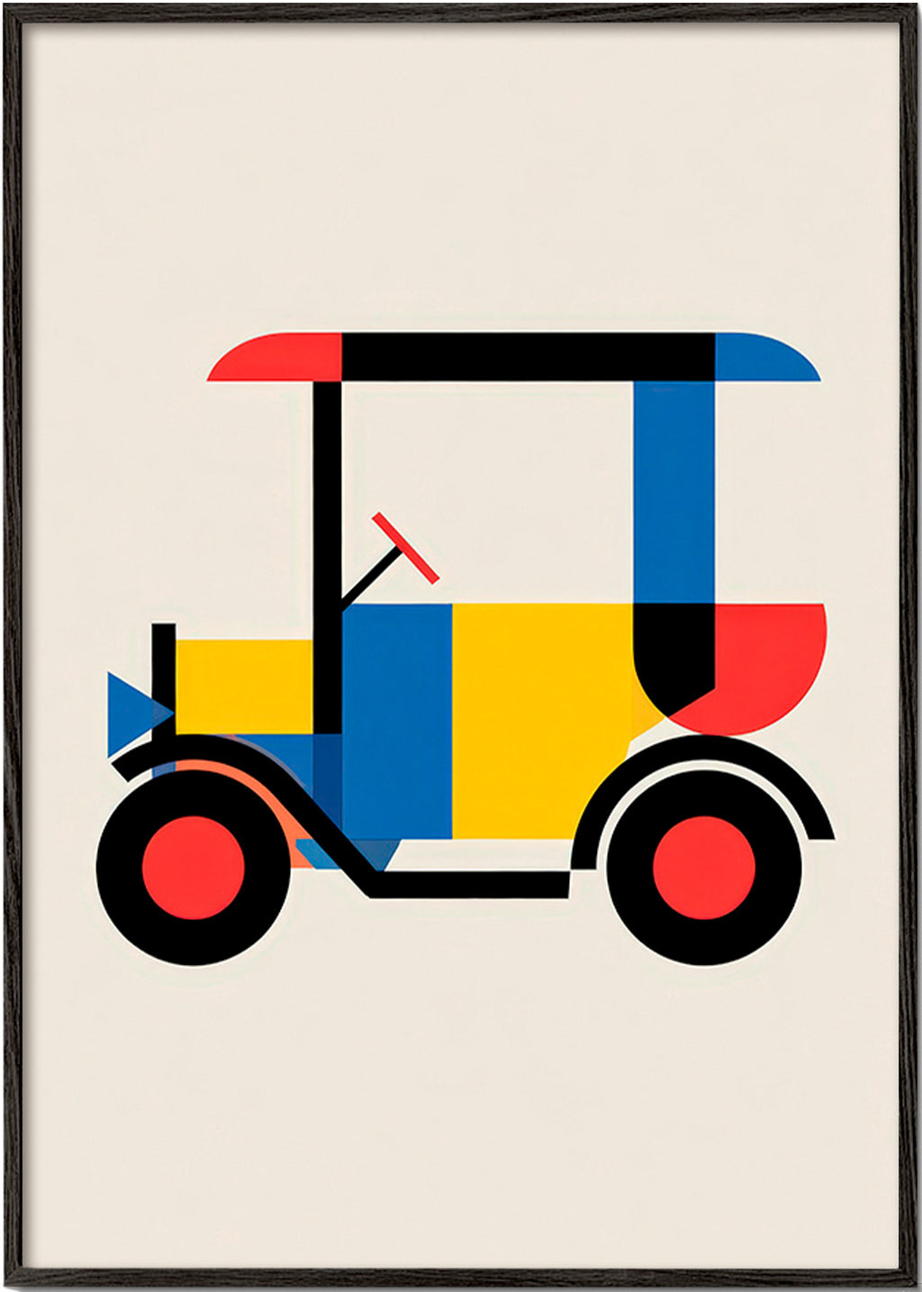 Poster geometrico veicolo Bauhaus
