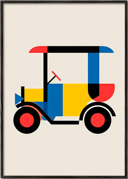 Poster geometrico veicolo Bauhaus