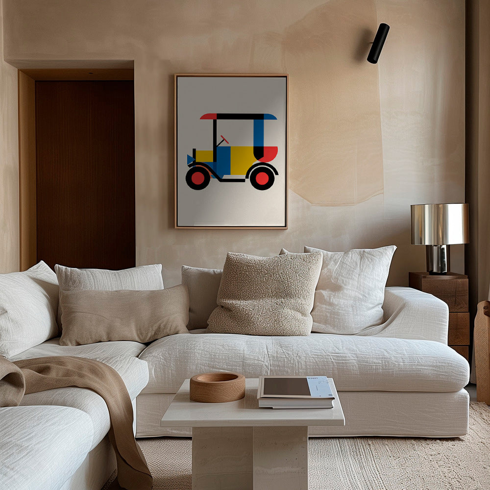 Poster geometrico veicolo Bauhaus